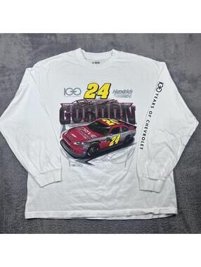 Vintage Jeff Gordon 24 Long Sleeve Racing T-Shirt White